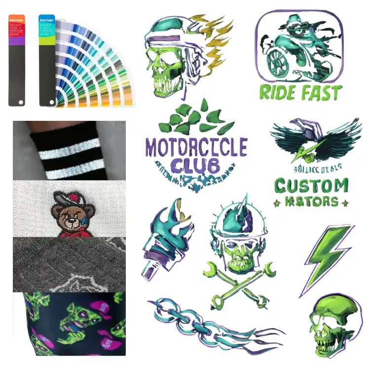 Customizable color and pattern options available for motocross socks