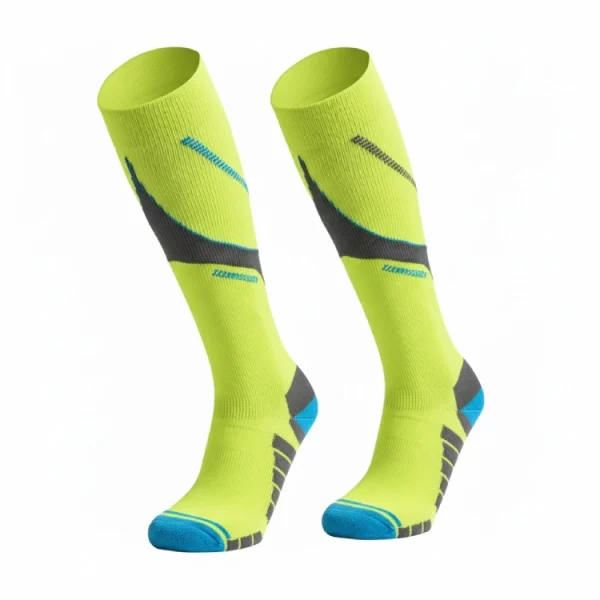 Running compression socks green colored