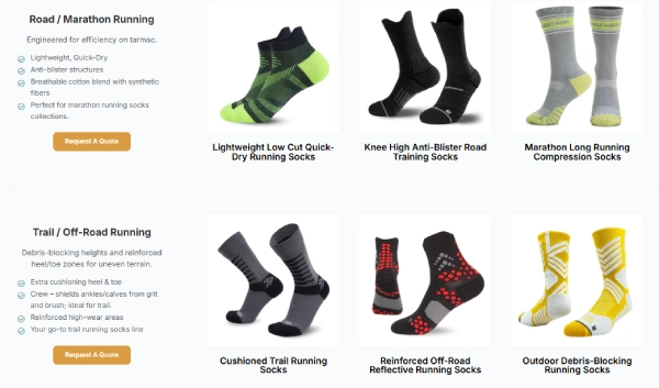 Running socks collection