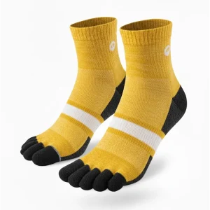Running toe socks yellow