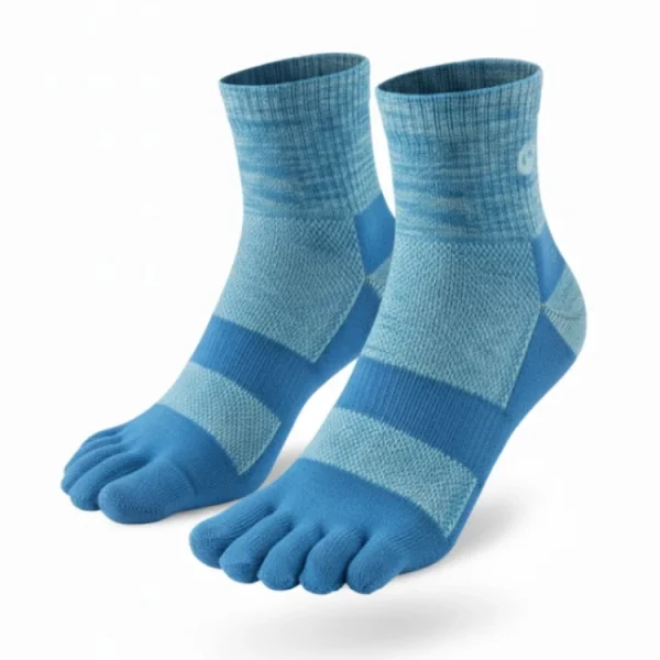 Running toe socks blue