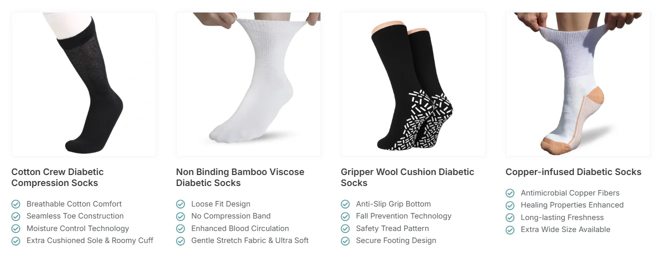 Special choices of diabetic socks