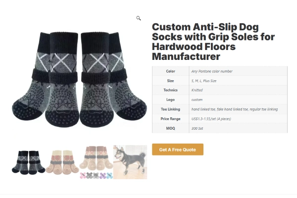 Oem dog grip socks manufacturing and wholesale supply by max hosiery