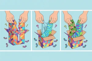 Blind socks box open