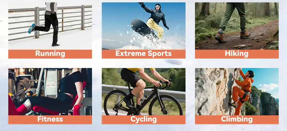 Wool split toe socks application