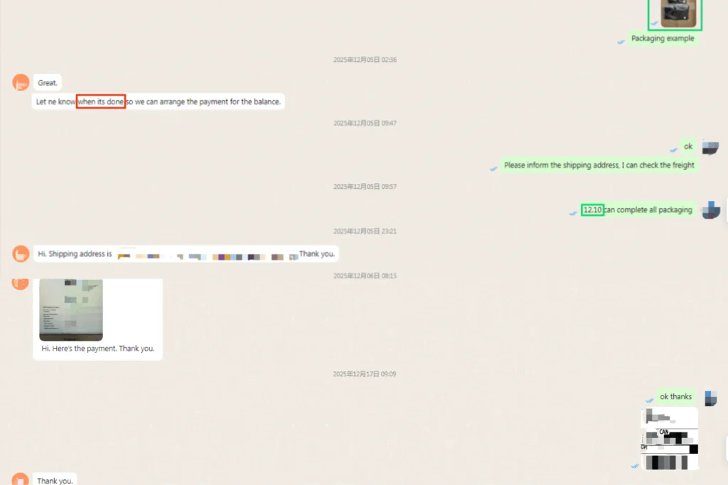 CS case 1 final payment & bill of lading issues