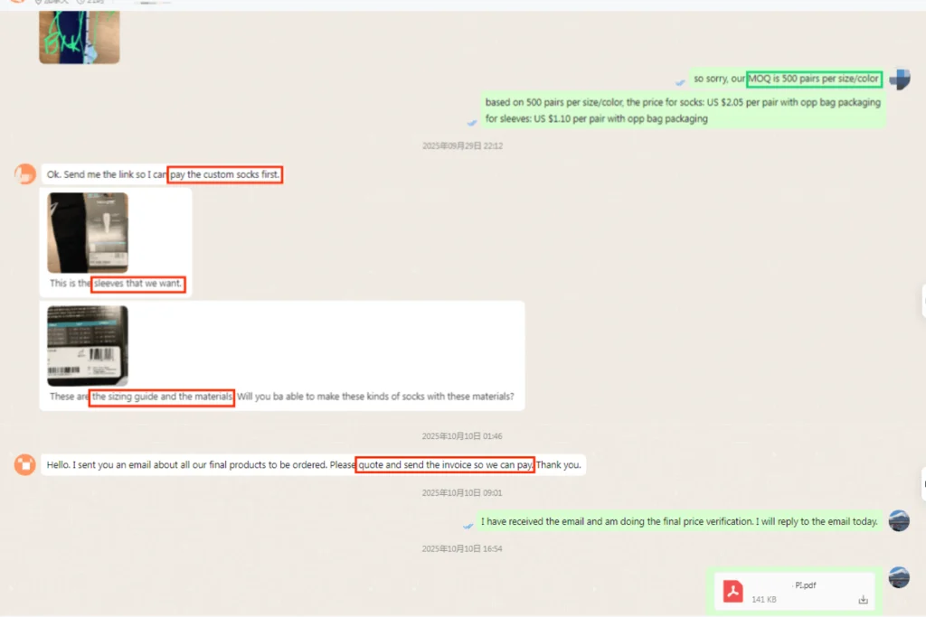 CS case 1 satisfied with our sample and other interest compression products like compression sleeves