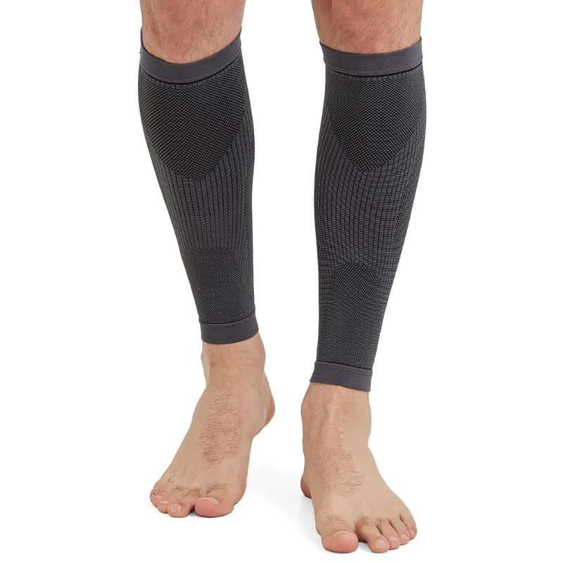 Daily Calf Support Compression Sleeves in grey, designed for all day comfort and circulation