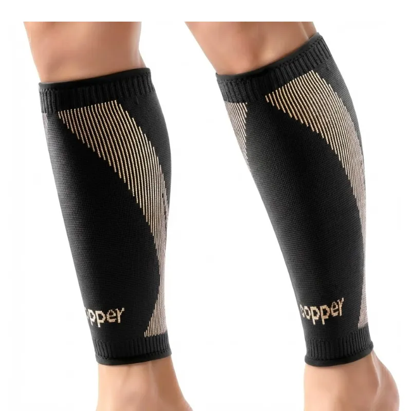 Functional Compression Calf Sleeve with copper infused fabric for joint support and muscle recovery