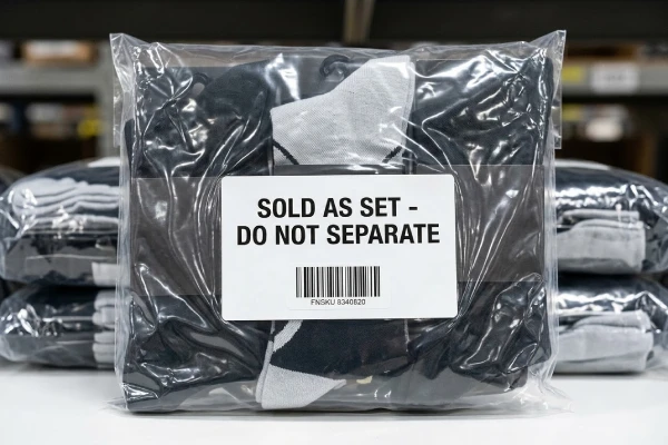 Compression socks multi pack featuring 'Sold as Set' instruction and a single bundle FNSKU