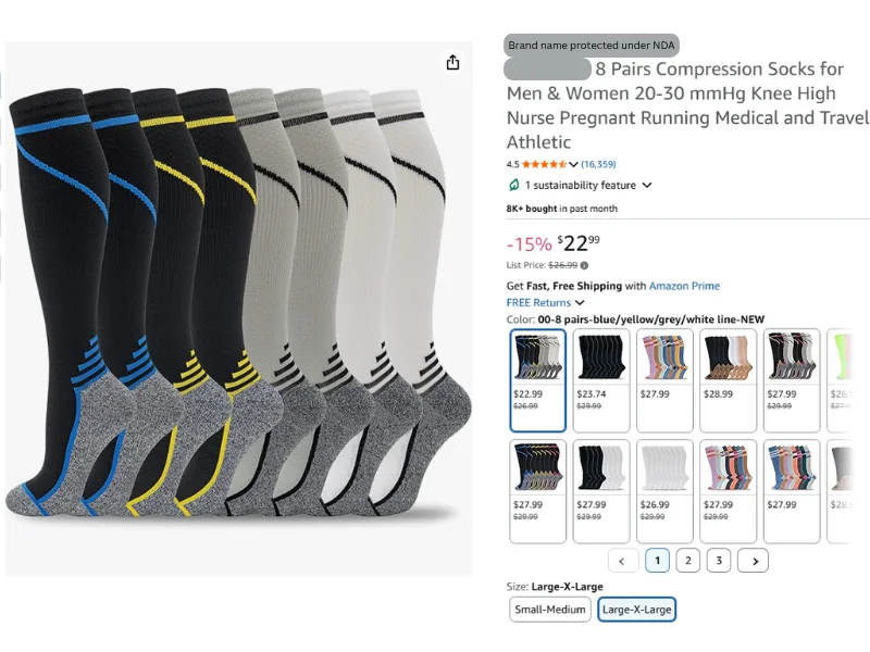 Sports compression socks case image