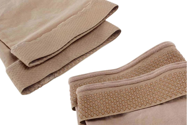 Anti slip silicone grip dots on the inner band of varicose veins compression socks