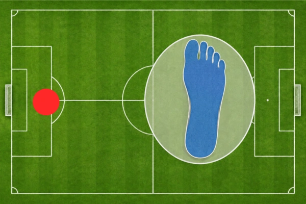Soccer grip socks center back diagram illustrating full footbed uniform silicone grip matrix