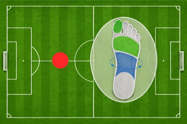 Soccer grip socks midfielder diagram highlighting metatarsal grips and 360 degree arch ventilation zones