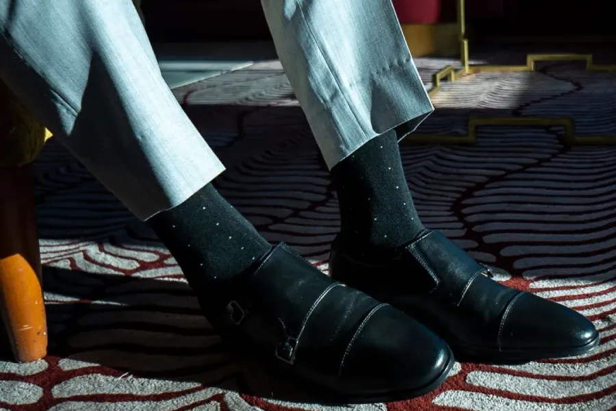 Fine gauge merino wool dress socks for premium lifestyle and dress brands