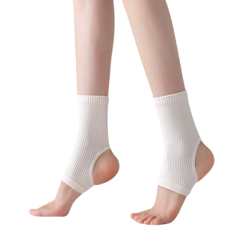 Compression dance socks with arch and ankle support zones for long rehearsals